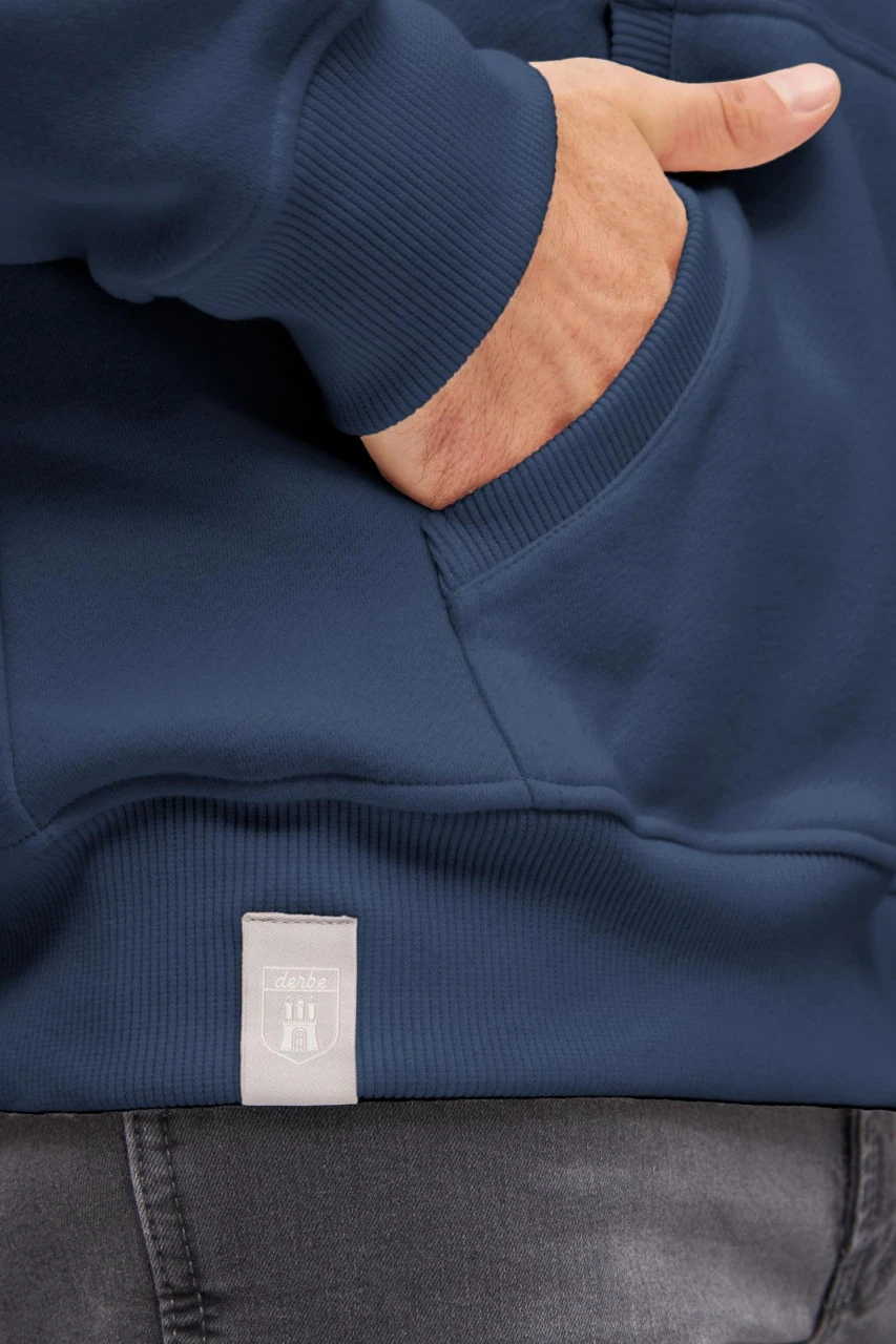 Derbe Landungsbrücken Herren Hoodie Navy Dunkelblau Kapuzenpullover 7 Derbe Landungsbrücken Herren Hoodie Navy Dunkelblau Kapuzenpullover – Bild 5