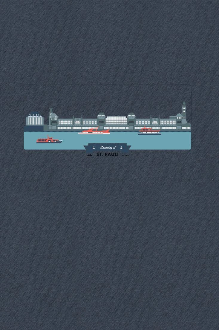 Derbe Landungsbrücken Herren Hoodie Navy Dunkelblau Kapuzenpullover 8 Derbe Landungsbrücken Herren Hoodie Navy Dunkelblau Kapuzenpullover – Bild 6