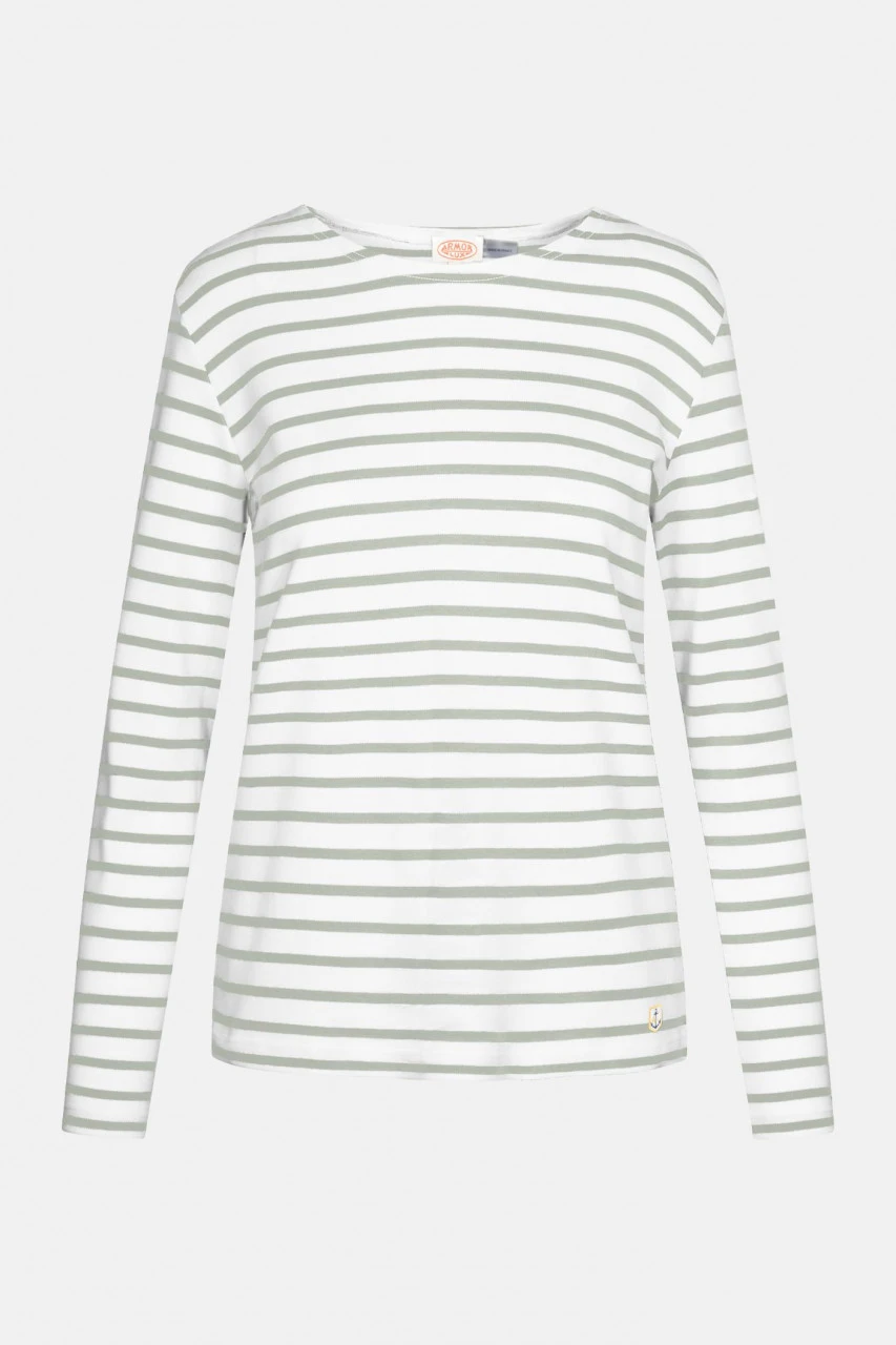 Armor-Lux Armor Lux Lesconil Weiß Grün Damen Streifenshirt Mariniere Blanc Oyat 3 Armor-Lux Armor Lux Lesconil Weiß Grün Damen Streifenshirt Mariniere Blanc Oyat