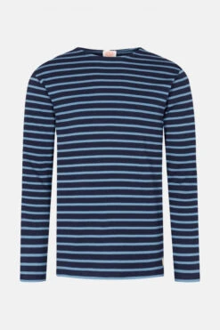 Armor-Lux Armor Lux Streifenshirt Houat Dunkelblau Hellblau Gestreift Herren Mariniere