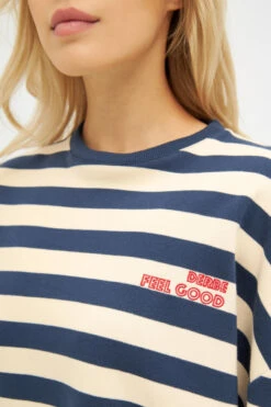 Derbe Feel Good Striped Damen Langarmshirt Dunkelblau Beige Gestreift -Derbi Kleidung Geschaft 14402 4 1280x1280