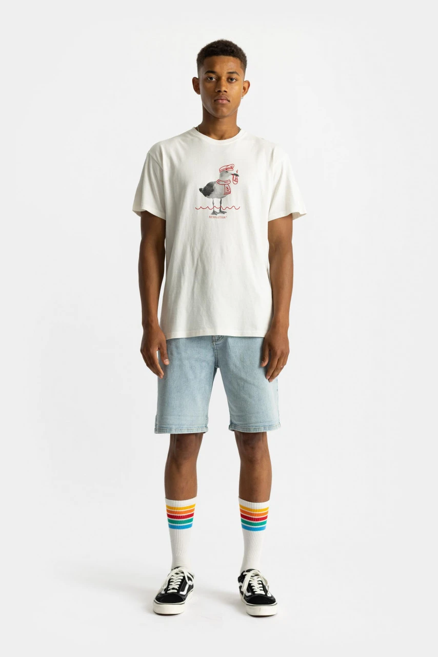 RVLT Herren T-Shirt Weiß Seemann Möwe 5 RVLT Herren T-Shirt Weiß Seemann Möwe – Bild 3
