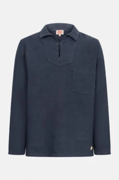 Armor-Lux Armor Lux Leinenhemd Fischerhemd Vareuse Leinen Dunkelblau
