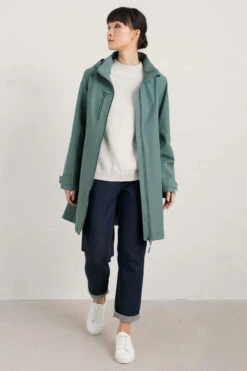 Seasalt Cornwall Coverack Damen Regenjacke Hellblau Türkis Baumwolle -Derbi Kleidung Geschaft 14427 2 1280x1280