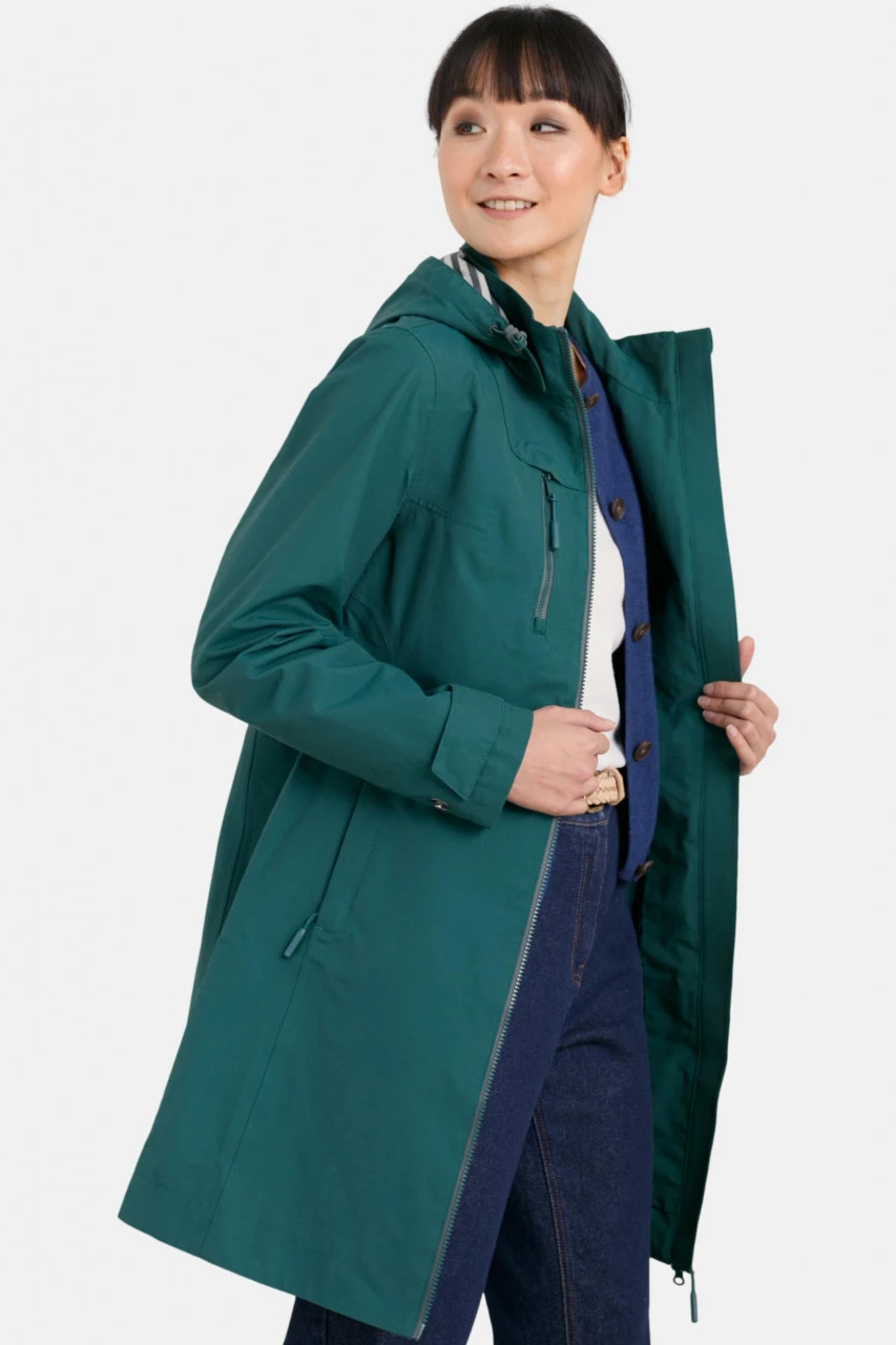 Seasalt Cornwall Coverack Damen Regenjacke Petrol Grün Baumwolle 3 Seasalt Cornwall Coverack Damen Regenjacke Petrol Grün Baumwolle
