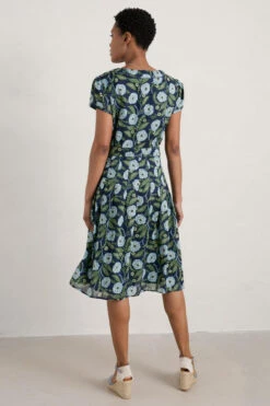Seasalt Cornwall Villa Damen Kleid Blumen Blau Grün Vintage -Derbi Kleidung Geschaft 14429 2 1280x1280