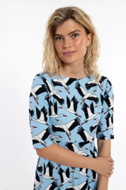 Danefae Danecharlotte Damen Kleid Hellblau Storch -Derbi Kleidung Geschaft 14443 3 1280x1280