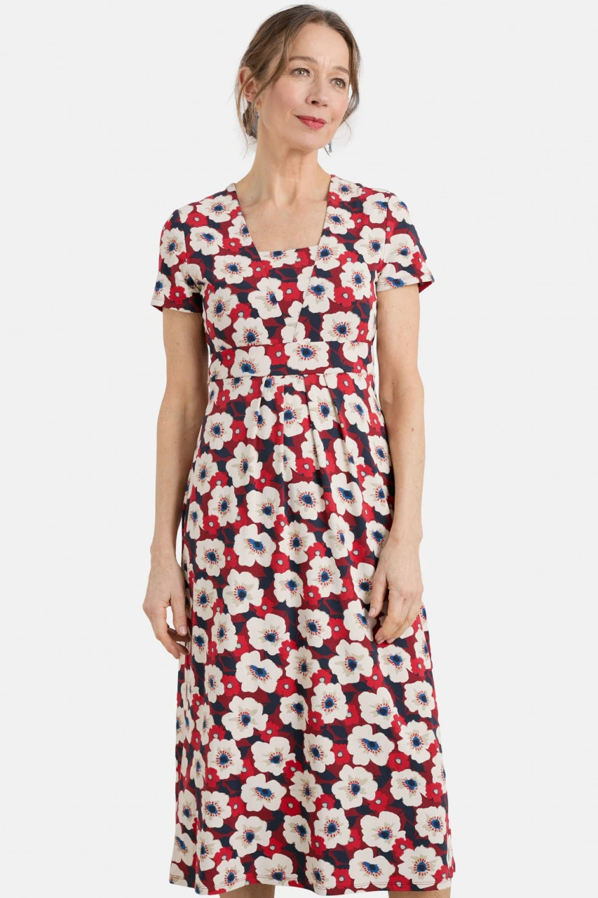 Seasalt Cornwall Seed Packet Damen Kleid Rot Weiß Blumen 3 Seasalt Cornwall Seed Packet Damen Kleid Rot Weiß Blumen
