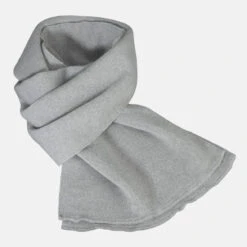 Strickschal Aus 100% Schurwolle - Merino - Grau