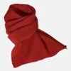 Strickschal Aus 100% Schurwolle - Merino - Rot