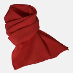 Strickschal Aus 100% Schurwolle - Merino - Rot