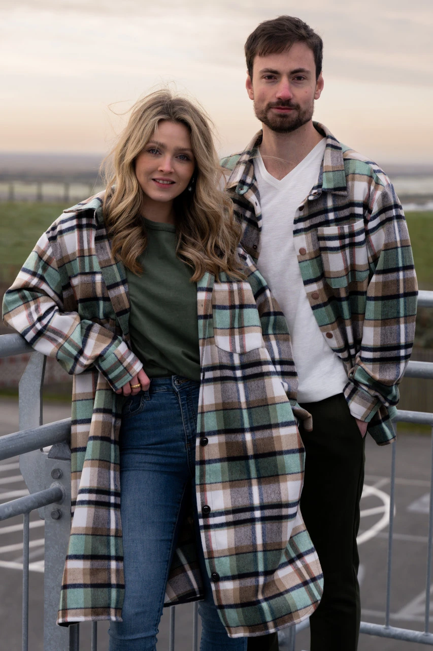 Derbe Checkholm Herren Hemd Grün Braun Kariert 8 Derbe Checkholm Herren Hemd Grün Braun Kariert – Bild 6