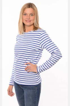 Armor-Lux Armor Lux Lesconil Weiß-sternblau Damen Streifenshirt -Derbi Kleidung Geschaft 5042 2 1280x1280