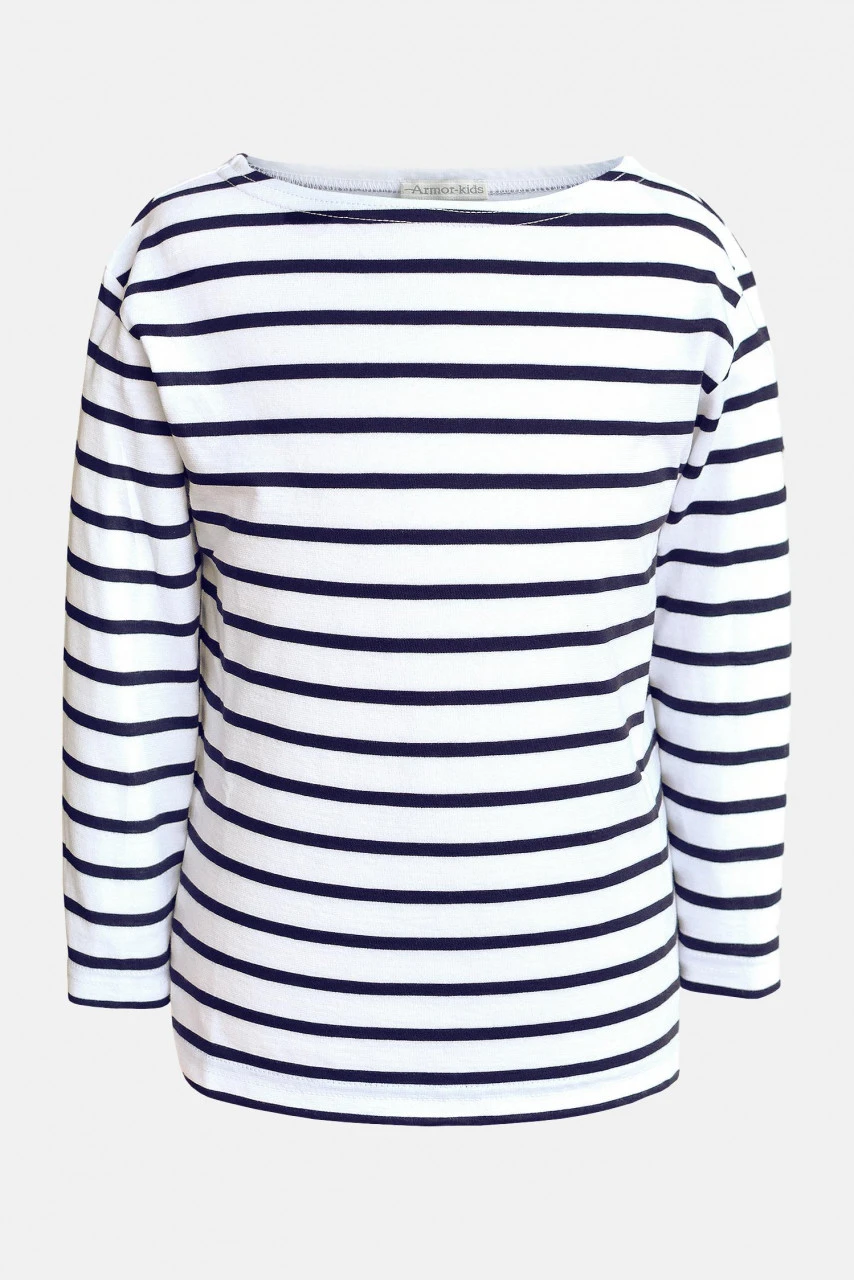 Armor-Lux Armor Lux Kinder-Shirt Weiß-marine - Beig Meil Kid 3 Armor-Lux Armor Lux Kinder-Shirt Weiß-marine - Beig Meil Kid