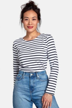 Armor-Lux Armor Lux Lesconil Weiß-marine Damen Streifenshirt -Derbi Kleidung Geschaft 54277 BI9 clipped rev 1 1280x1280