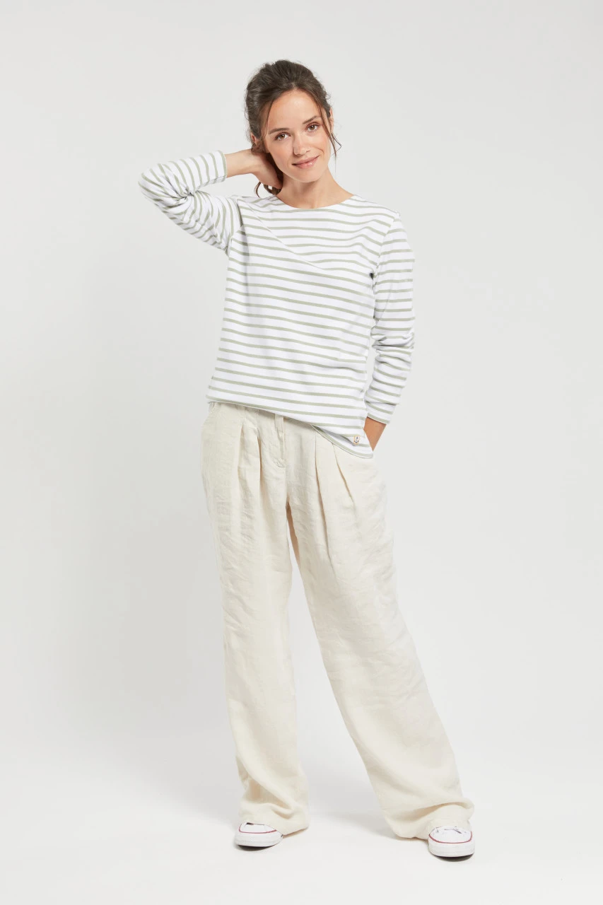 Armor-Lux Armor Lux Lesconil Weiß Grün Damen Streifenshirt Mariniere Blanc Oyat 6 Armor-Lux Armor Lux Lesconil Weiß Grün Damen Streifenshirt Mariniere Blanc Oyat – Bild 4