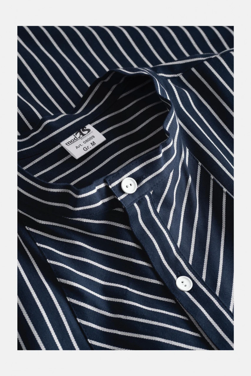 Fischerhemd Basic Breit Gestreift Finkenwerder 5 Fischerhemd Basic Breit Gestreift Finkenwerder – Bild 3