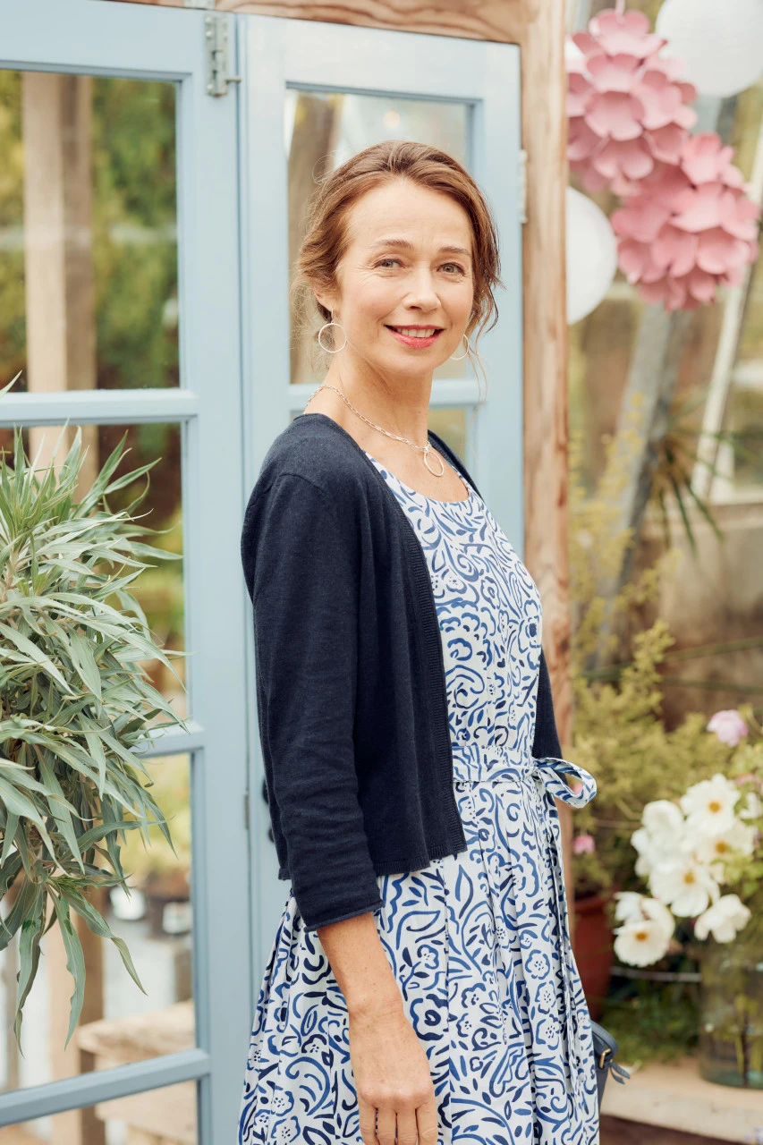 Seasalt Cornwall Belle Damen Kleid Blau Türkis Gemustert 4 Seasalt Cornwall Belle Damen Kleid Blau Türkis Gemustert – Bild 2