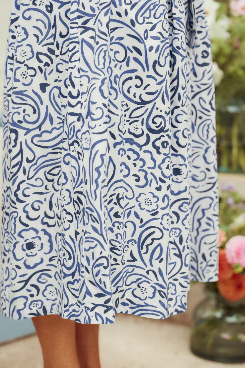 Seasalt Cornwall Belle Damen Kleid Blau Türkis Gemustert 5 Seasalt Cornwall Belle Damen Kleid Blau Türkis Gemustert – Bild 3