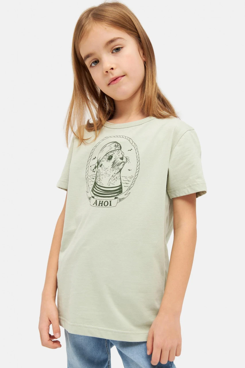 Derbe Matrosenrobbe Kinder T-Shirt Grün 4 Derbe Matrosenrobbe Kinder T-Shirt Grün – Bild 2