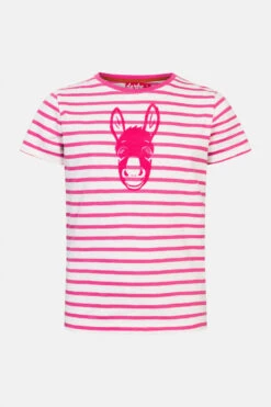 Derbe Sweetdonkey Kinder T-Shirt Pink Gestreift Esel