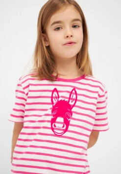 Derbe Sweetdonkey Kinder T-Shirt Pink Gestreift Esel -Derbi Kleidung Geschaft K 104 TSFL Sweetdonkey 20pink 20glo 200360 040 1280x1280