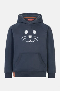 Derbe Robbenschnute Kinder Hoodie Dunkelblau