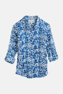 Seasalt Cornwall Larissa Damen Bluse Blau Weiß Strand -Derbi Kleidung Geschaft Larissa 20Shirt 20 20Geo 20Sea 20Story 20Waterfront 20 201 clipped rev 15nwatw1MvStXs 1280x1280
