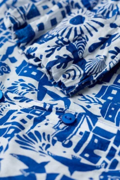 Seasalt Cornwall Larissa Damen Bluse Blau Weiß Strand -Derbi Kleidung Geschaft Larissa 20Shirt 20 20Geo 20Sea 20Story 20Waterfront 20 207 1280x1280
