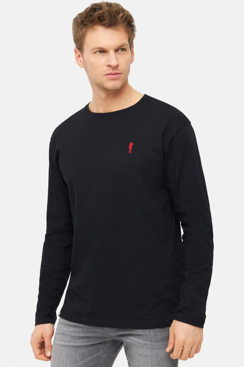 Derbe Kippes Herren Langarmshirt Schwarz 4 Derbe Kippes Herren Langarmshirt Schwarz – Bild 2