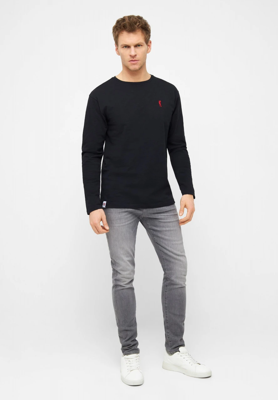 Derbe Kippes Herren Langarmshirt Schwarz 7 Derbe Kippes Herren Langarmshirt Schwarz – Bild 5