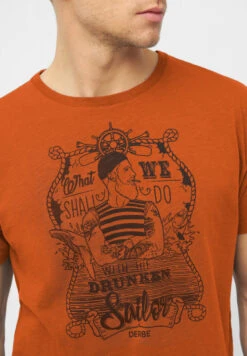 Derbe Seemann Herren T-Shirt Orange -Derbi Kleidung Geschaft M 04 TSFL Seemann 20cinnamon 200850 040 1280x1280