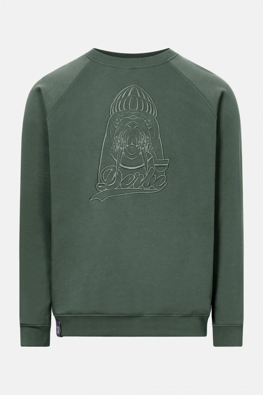 Derbe Walross Herren Pullover Grün 2 Derbe Walross Herren Pullover Grün