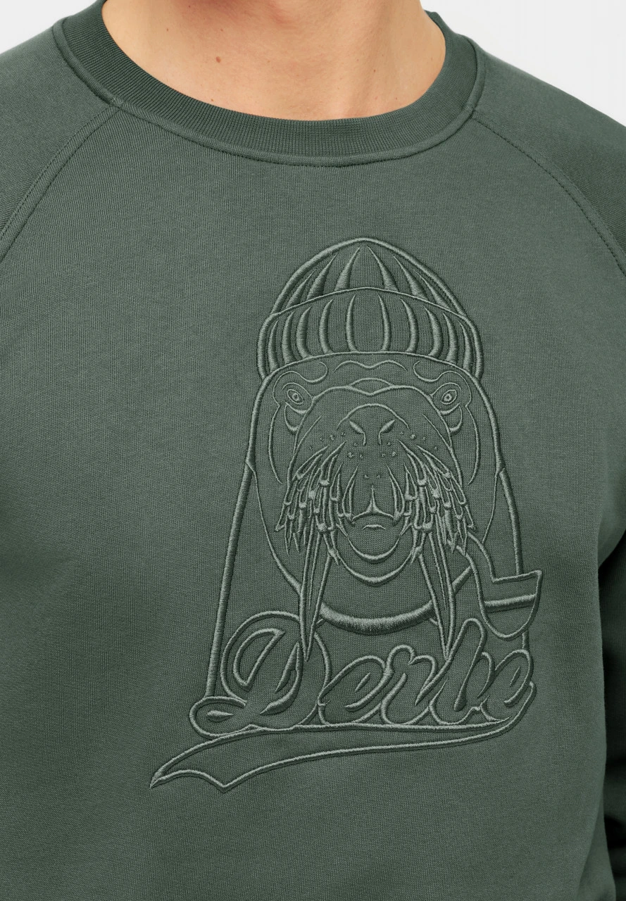 Derbe Walross Herren Pullover Grün 6 Derbe Walross Herren Pullover Grün – Bild 5