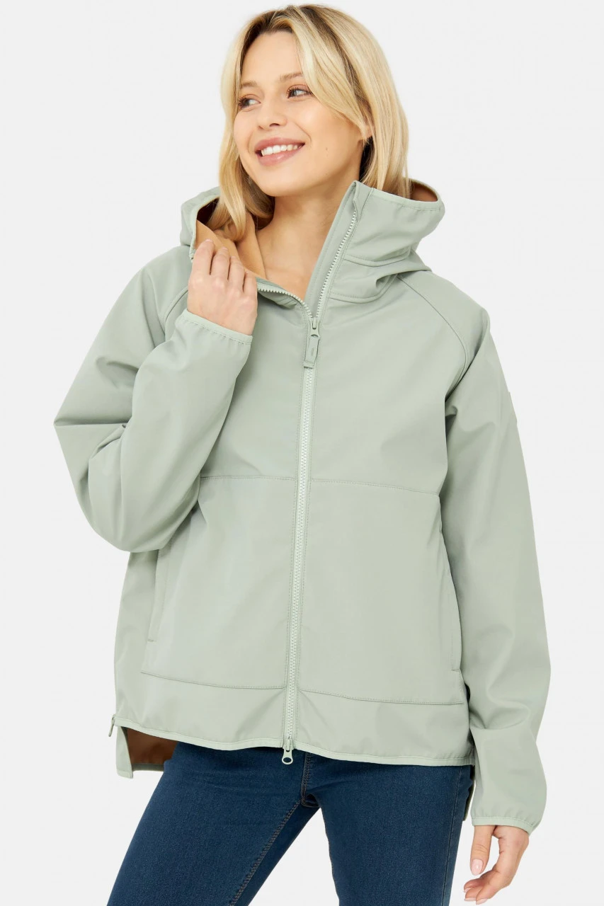 Derbe Peutby Damen Softshelljacke Hellgrün 4 Derbe Peutby Damen Softshelljacke Hellgrün – Bild 2