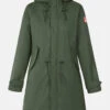 Derbe Traveby Friese Fisher Oliv Damen Regenjacke Nachhaltig